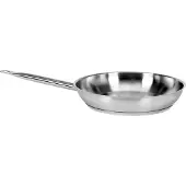 YATO Brat-Pfanne Gastronomie Qualität Edelstahl Ø 28cm Induktiongeeignet Spezielle Stahllegierung ohne Gehalt von schädlichem Mangan und Nickel Kapseltopfboden