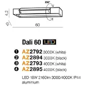 Azzardo Wandleuchte 1x18W/LED DALI 60 AZ2793