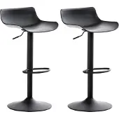 CLP 2er Set Barhocker Aveiro höhenverstellbar und drehbar schwarz