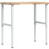 Syfax Werkbank 100x60x(73-99,5) cm Massivholz Akazie Rechteckig