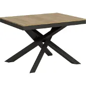 Itamoby Ausziehbarer Tisch 90x120/224 cm Gestell Volantis Evolution Eiche Natur Anthrazit