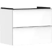 Hansgrohe Waschtischunterschrank Xelu Q 780x605x475mm weiß hochglanz Griff chrom weiß hochglanz Griff chrom