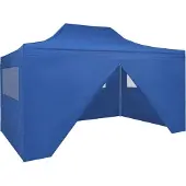 Syfax Faltzelt Pop-Up mit 4 Seitenteilen 3x4,5 m Blau