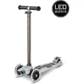 Micro mobility Maxi Micro Deluxe Flux LED Neochrome, Kinder, Dreiradroller, Unisex, Asphalt, 50 kg, 3 Rad/Räder