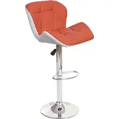 MCW Barhocker MCW-A92, Barstuhl Tresenhocker, höhenverstellbar Kunstleder terracotta