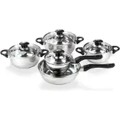 Banquet 48HF126510GL, Gemischtes Set, Schwarz, Edelstahl, Edelstahl, Edelstahl, Schwarz, Kunststoff