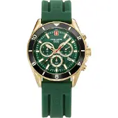 Swiss Alpine Military Herren Uhr Analog Quarz Chronograph 7034.9818SAM Silikon