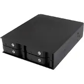 Icy Box IB-2240SSK, Back Plane, 4x 2,5" (9-15mm high) SATA in 1x 5,25" bay, Schloss, 2x 4x4x2cm Lüfter, schwarz