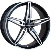 CARMANI Felge 15 Oskar 7.5 Zollx18 Zoll ET51 5x112 black polish CA157518H451BP kompatibel mit Audi A3