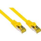 GOOD CONNECTIONS RJ45 Patchkabel mitCat.7 Rohkabel und Rastnasenschutz (RNS), S/FTP, PiMF, halogenfrei, 600MHz, OFC, gelb, 40m, (8070R-400Y)