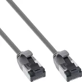 InLine Patchkabel slim, U/FTP, Cat.8.1, TPE halogenfrei, grau, 10m, 10 m, Cat8.1, U/FTP (STP), RJ-45, RJ-45, Grau