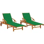 Prolenta Maison Exclusive - Sonnenliegen 2 Stk. mit Auflagen Massivholz Akazie