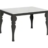 Itamoby Ausziehbarer Tisch 90x120/224 cm Paxon Evolution Gestell Weiß Esche Anthrazit