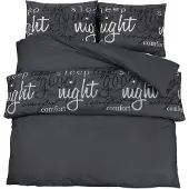 vidaXL Bettwäsche-Set Schwarz 225x220 cm Baumwolle