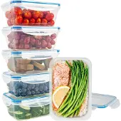 Classbach Frischhaltedosen mit Deckel | 6er Set | 100% dicht | Meal Prep Boxen | für Mikrowelle Spülmaschine Gefrierfach geeignet | C-FHD 4023 K