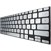T-ProTek DEUTSCHE-Tastatur Silber mit Beleuchtung komp. für Asus VivoBook 14 X415JA-EB512TS