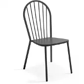Oviala Bistrostuhl aus Metall, Honfleur Grau -