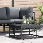 vidaXL Möbel Gartenmöbel-Sets Anthrazit Stahl - Gartenstühle 42009990