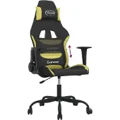Syfax Gaming-Stuhl Schwarz und Hellgrün Stoff
