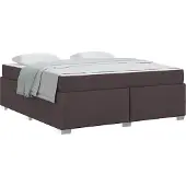 Syfax Bettrahmen mit Matratze Dunkelbraun 180 x 200 cm Stoff