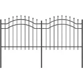 Syfax Gartenzaun Woerden Grau 240 x 140 cm Pulverbeschichteter Stahl