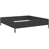 Syfax Hochbeet Schwarz 100x100x26 cm Stahl