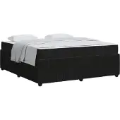 vidaXL Bettrahmen Schwarz 180 x 200 cm Stoff