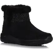 SKECHERS Damen Winter-Halbstiefel aus Wildleder in Schwarz, Modell 144133BKGY