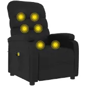 Syfax Massagesessel Schwarz Kunstleder