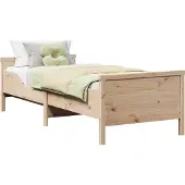 Syfax Bettrahmen mit Kopfteil Braun 80 x 200 cm Holzwerkstoff