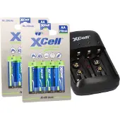 Xcell Ladegerät BC-X500 + 8x AA Rechargeable 1,2V 2700mAh