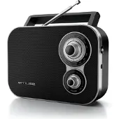 Muse M-051 R, Tragbar, Digital, FM, MW, Schwarz, Drehregler, 1,5 V