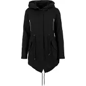 Urban Classics funktionale Damen Jacke Stretch Kapuze 240 g/m² mit Baumwolle Schwarz