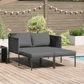 Prolenta Maison Exclusive - Sonnenliege Pulverbeschichteter Stahl Anthrazit