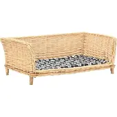 Syfax Hundekorb mit Kissen 90x54x35 cm Natur Weide