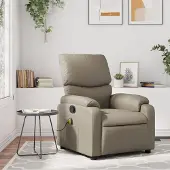 vidaXL Stabli Möbel Massagesessel Cappuccino-Braun Kunstleder - Fernseh- & Relaxsessel CC6675222 1parcel