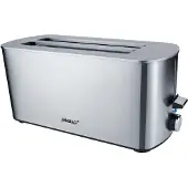Steba Doppel-Langschlitztoaster für 4 Scheiben Toast, Anti-Fingerprint Edelstahlgehäuse, 7 Bräunungsstufen einstellbar, 4 Funktionen, Überhitzungsschutz