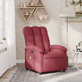 vidaXL Cloris Designermöbel Massagesessel Weinrot Stoff 2024 Neu