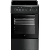 Beko FSS57100GAC, Freistehender Herd, Anthrazit, Drehregler, Anthrazit, Vorderseite, Boden