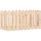 vidaXL Hochbeet Lattenzaun-Design 100x50x50 cm Massivholz Kiefer