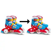 Ryhmä Hau 2-in-1 Dreirad-Inlineskates – Tri-Skate und Rollschuhe aus Leinen – Größe 27-30