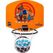 Spalding Mini Basketball Set Space Jam 79006Z, Basketball-Rückwand, Unisex, Orange, Größe: One size