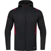 Jako Challenge Freizeitjacke Mit Kapuze Herren - Schwarz Meliert / Rot