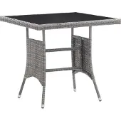 Prolenta Maison Exclusive - Gartentisch Grau 80x80x74 cm Poly Rattan