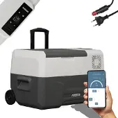 Arebos 27L Kompressor Kühlbox mit Rollen | Kühl & Wärme | 12/24V APP