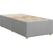 Syfax Bettgestell ohne Matratze Hellgrau 90x200 cm Stoff