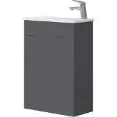 Vicco Waschbeckenunterschrank Amadeo Anthrazit 2 Teile, mit Waschbecken, Model 43361