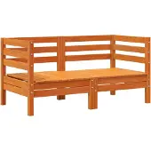 vidaXL Garten-Ecksofas 2 Stk. Wachsbraun Massivholz Kiefer