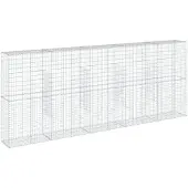 vidaXL Gabione mit Deckel 500x50x200 cm Verzinktes Eisen