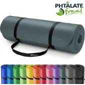 Tresko Yogamatte Fitnessmatte Gymnastikmatte Pilates 185x60x1,0cm Blau Petrol